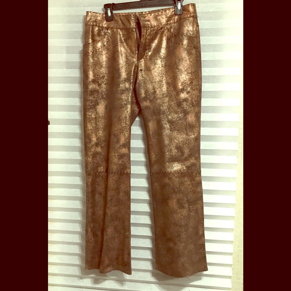 ROPER 100% leather pants rustic in color
